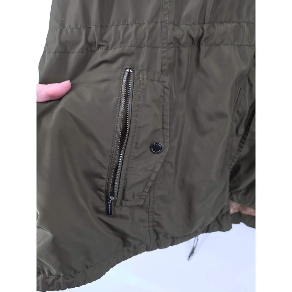 Michael Michael Kors Olive Green Anorak Hooded Utility Jacket Size 3X - Picture 8 of 10